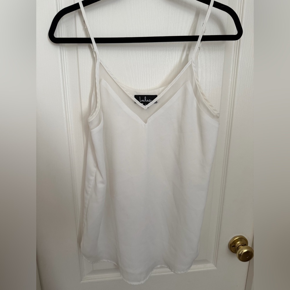Lulu's Elegant White Camisole - Picture 1 of 3